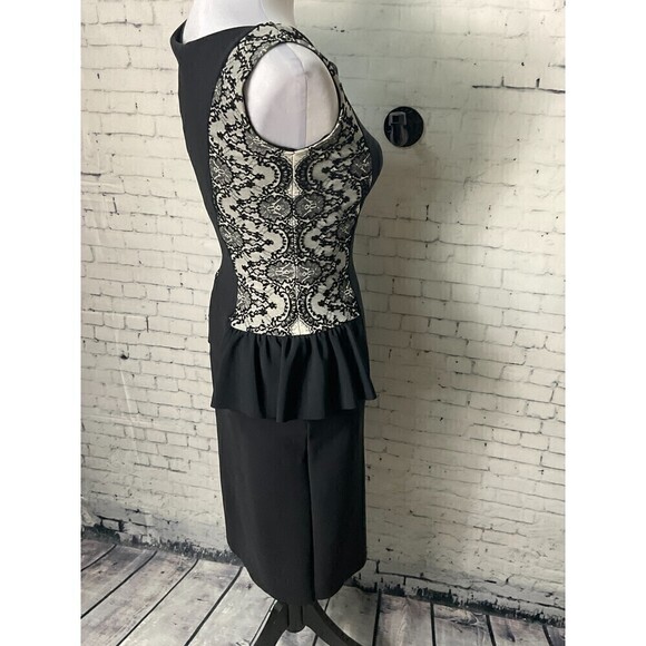 Chiara Boni La Petite Robe Black Silver Sleeveless Cocktail Dress Sz 6 N2 - Picture 6 of 15